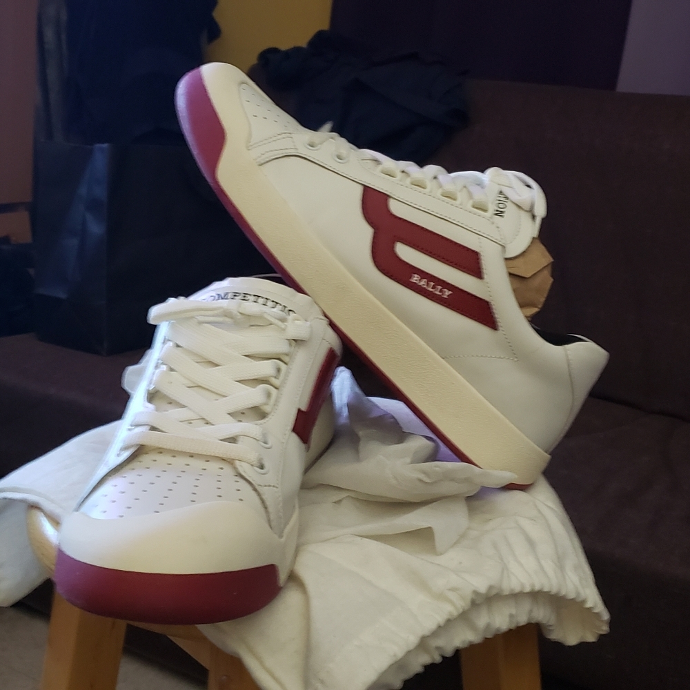 Mens Bally Competition Sneakers (Red) size 10.5 us